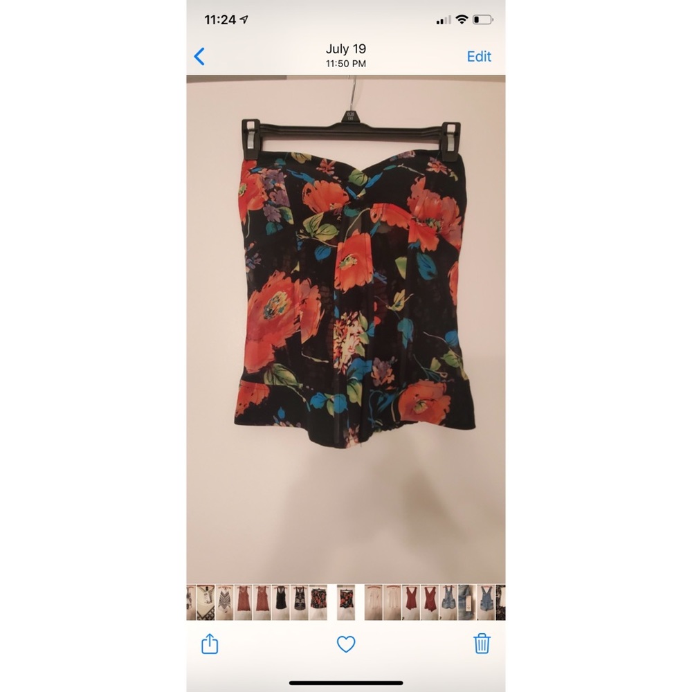 Floral bustier top